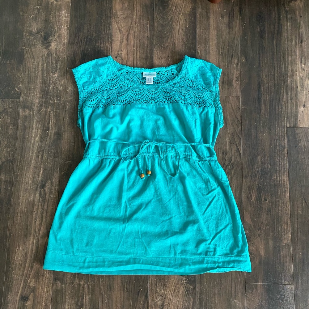 Motherhood maternity sleeveless tie waist top